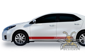 Lower Side Stripes Graphics Vinyl Decals Compatible with Toyota Corolla
