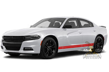 Load image into Gallery viewer, Lower Thin Split Stripes Graphics vinyl decals for Dodge Charger
