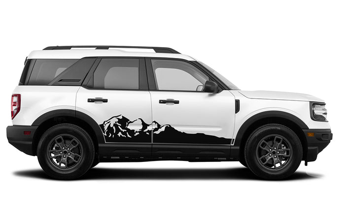 Mountains Graphics Vinyl Decals Compatible with Ford Bronco Sport