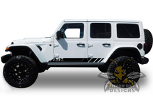 Load image into Gallery viewer, Mountains Stripes Graphics Kit Vinyl Decal Compatible with Jeep JL Wrangler 4 Door 2018-Present
