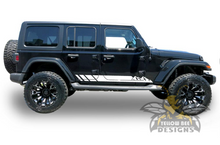 Load image into Gallery viewer, Mountains Stripes Graphics Kit Vinyl Decal Compatible with Jeep JL Wrangler 4 Door 2018-Present