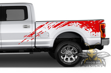 Load image into Gallery viewer, Mud Splash Bed Decals Graphics Vinyl Decals Compatible with Ford F250 Crew Cab