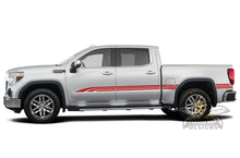 Load image into Gallery viewer, Old School Side Stripes Graphics Vinyl Decals Compatible with GMC Sierra Crew Cab