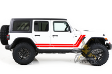 Load image into Gallery viewer, Retro Stripes Graphics Vinyl Decals Compatible with Jeep JL Wrangler