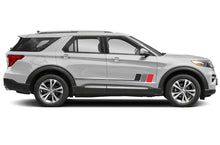 Load image into Gallery viewer, Retro Stripes Black Grey Red Graphics For Ford Explorer decals