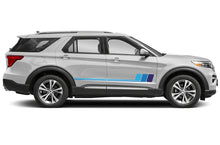 Load image into Gallery viewer, Retro Stripes Blue Shades Graphics For Ford Explorer decals