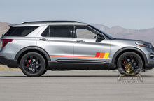Load image into Gallery viewer, Retro Stripes Red Yellow Orange Graphics For Ford Explorer decals