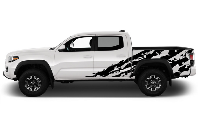 Shred Bed Graphics Kit Vinyl Decal Compatible with Toyota Tacoma Double Cab