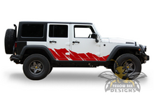 Load image into Gallery viewer, Shred Graphics Kit Vinyl Decal Compatible with Jeep JL Wrangler 4 Door 2018-Present