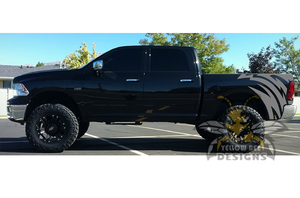 Shred Vinyl Graphics Kit Decal Compatible with Dodge Ram 1500, 2500, 3500