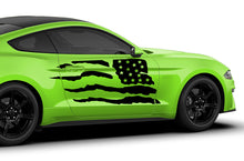 Load image into Gallery viewer, Side USA Flag Graphics Vinyl Decals For Ford Mustang