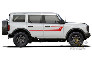 Side Advance Stripes Graphics Vinyl Decals for Ford bronco