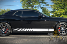 Load image into Gallery viewer, Side Stripes Door Graphics Decal Compatible with Dodge Challenger 2016, 2017, 2018, 2019, 2020. White