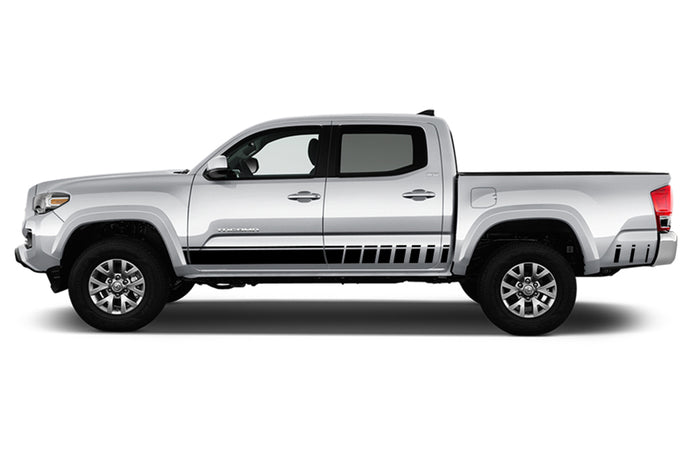 Tacoma Stripes Side Graphics Kit Vinyl Decal Compatible with Toyota Tacoma Double Cab