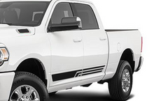 Load image into Gallery viewer, Three Lines Stripes Graphics Vinyl Decal Compatible with Dodge Ram Crew Cab 3500 Bed 6'4”