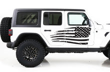 Load image into Gallery viewer, USA Flag Side Graphics Vinyl Decal Compatible with Jeep JL Wrangler