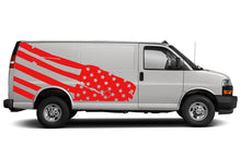 Load image into Gallery viewer, USA Flag Graphics Vinyl Decals Compatible with Chevrolet Express