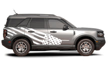 Load image into Gallery viewer, USA Flag Side Graphics Vinyl Decals Compatible with Ford Bronco Sport