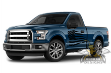 Load image into Gallery viewer, USA Flag Side Graphics Ford F150 Regular Cab decals