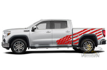 Load image into Gallery viewer, USA Flag bed side Graphics Vinyl Compatible gmc sierra decals