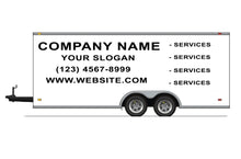 Load image into Gallery viewer, Business Vinyl Lettering, Graphics, Decals For Trailer 7' x 16'