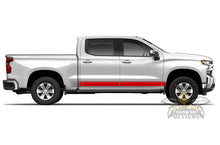 Load image into Gallery viewer, Chevrolet Stripes Graphics Vinyl Decals Compatible with Chevrolet Silverado 1500 Crew Cab