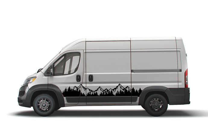 Adventure Mountain Side Graphics Decals for Dodge Ram ProMaster