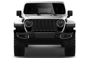 Blackout Grille Graphics Decals Compatible with Jeep JL Wrangler