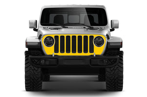 Blackout Solid Color grille graphics decals compatible with Jeep Gladiator JT