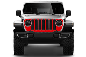 Blackout Grille Graphics Decals Compatible with Jeep JL Wrangler