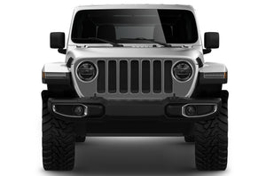 Blackout Grille Graphics Decals Compatible with Jeep JL Wrangler