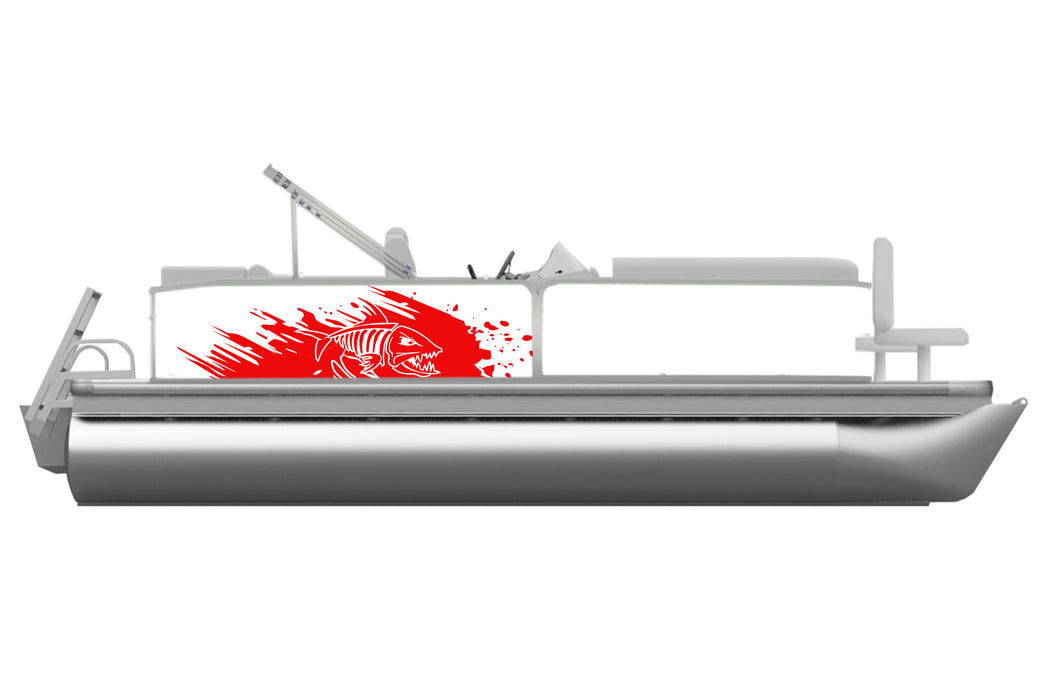 Bone Fish Splash Decals and Graphics for Pontoon Boats