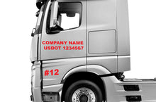 Load image into Gallery viewer, Company Name, One Regulation, One Number Truck Decals, 2 Set (Great for USDOT)