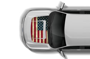 US Flag Print Hood Graphics Vinyl Decals Compatible with Ford F150 2009-2014