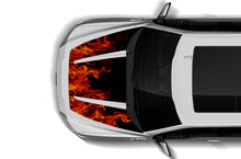 Load image into Gallery viewer, Red Flames Print Hood Graphics Decals Compatible with Ford F150 2015-2020
