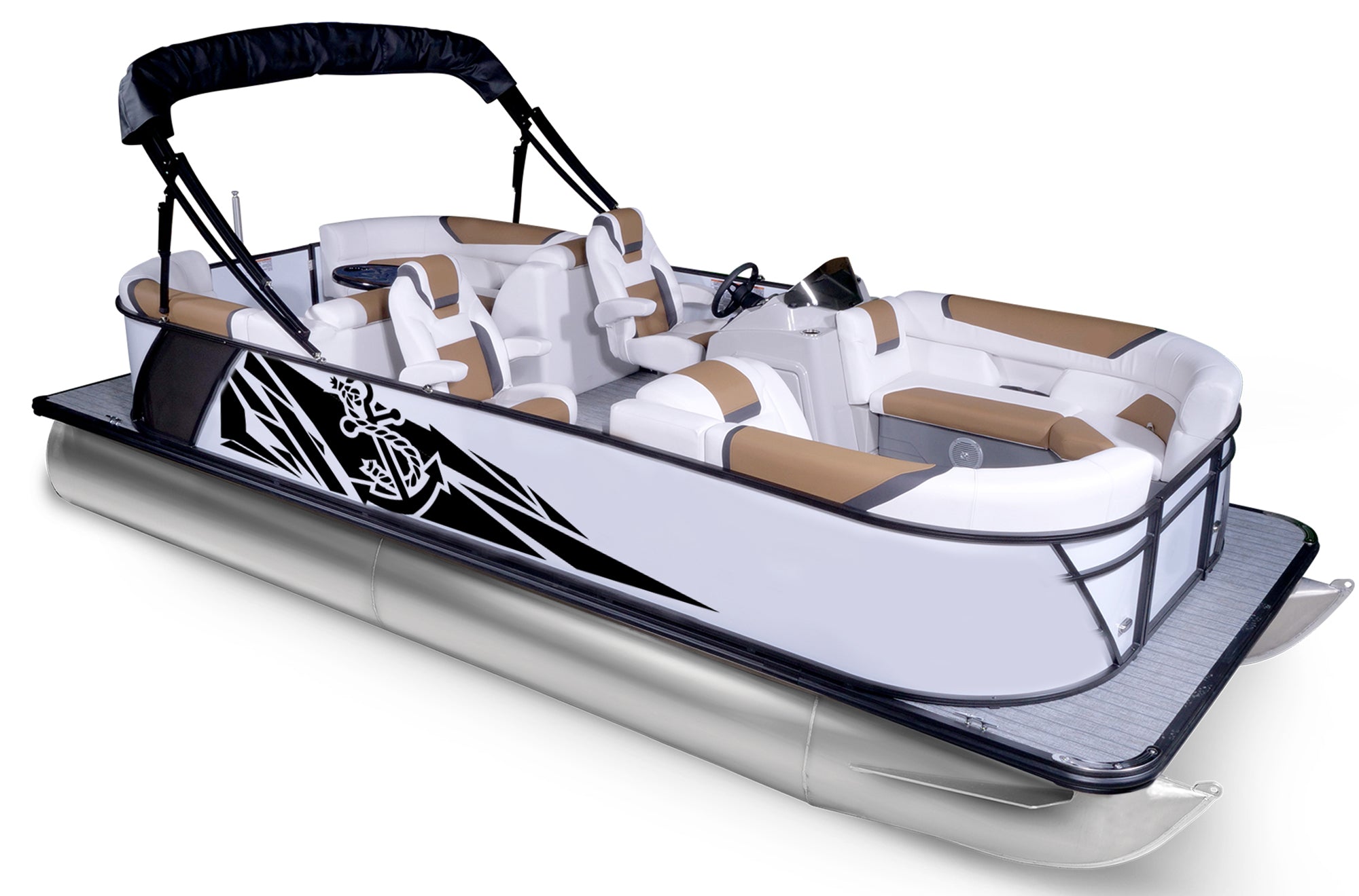 Pontoon Railing Graphics Geometric Pattern Decals and Graphics for Pontoon Boats