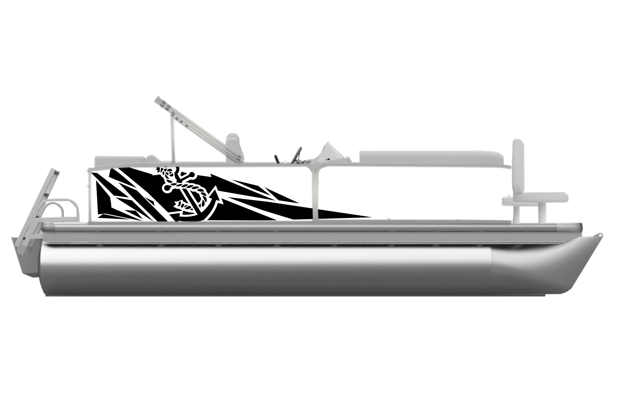 Pontoon Railing Graphics Geometric Pattern Decals and Graphics for Pontoon Boats