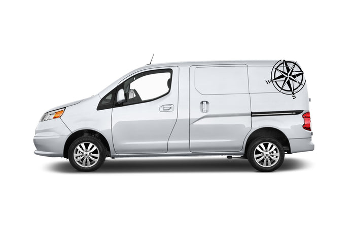 Half Compass Graphics Decals Compatible with Nissan NV200