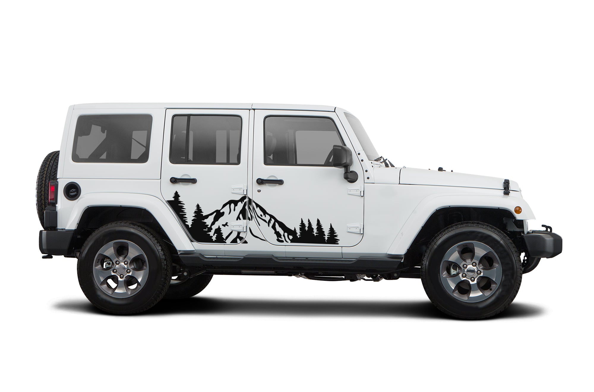 Mountains Trees Graphics decals for Jeep JL Wrangler