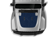 Load image into Gallery viewer, Blue Topographic Print Hood Graphics Compatible with Jeep JL Wrangler