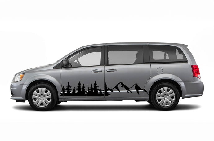 Mountain Trees Graphics Decals for Dodge Grand Caravan