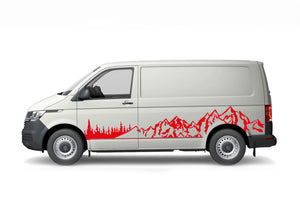 Mountains Range Graphics Decals Compatible with Volkswagen Transporter