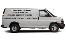 Load image into Gallery viewer, Package of company decals: Vinyl letters compatible with Chevrolet Express