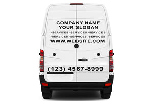 Package company decals Vinyl letters compatible with Mercedes Sprinter