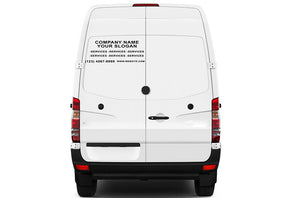 Package company decals Vinyl letters compatible with Mercedes Sprinter