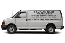 Load image into Gallery viewer, Package of company decals: Vinyl letters compatible with Chevrolet Express