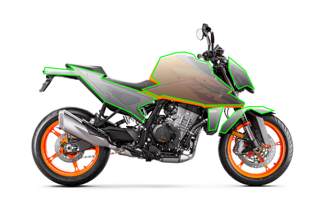 KTM 990 DUKE Precut paint protection film (PPF)