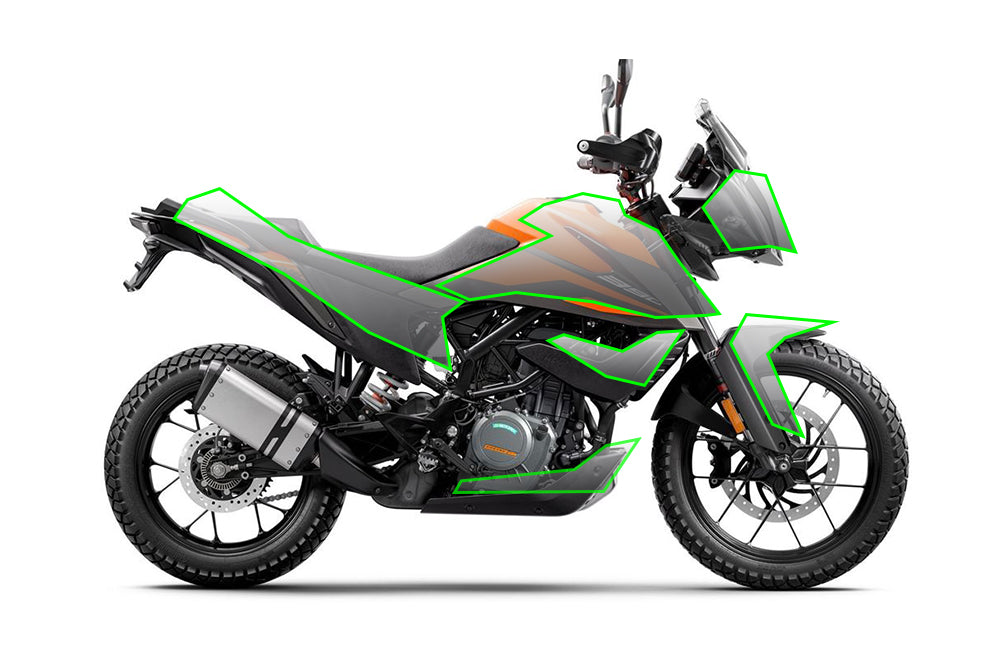 PreCut PRO Series Paint Protection Clear Bra PPF compatible KTM 390 Adventure