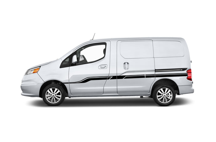 Side Center Stripes Graphics Decals Compatible with Nissan NV200