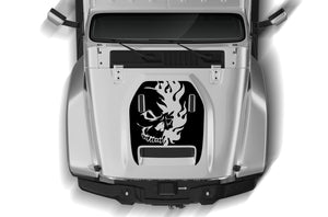 Skull Hood Graphics Decals Compatible with Jeep JT Gladiator Mojave